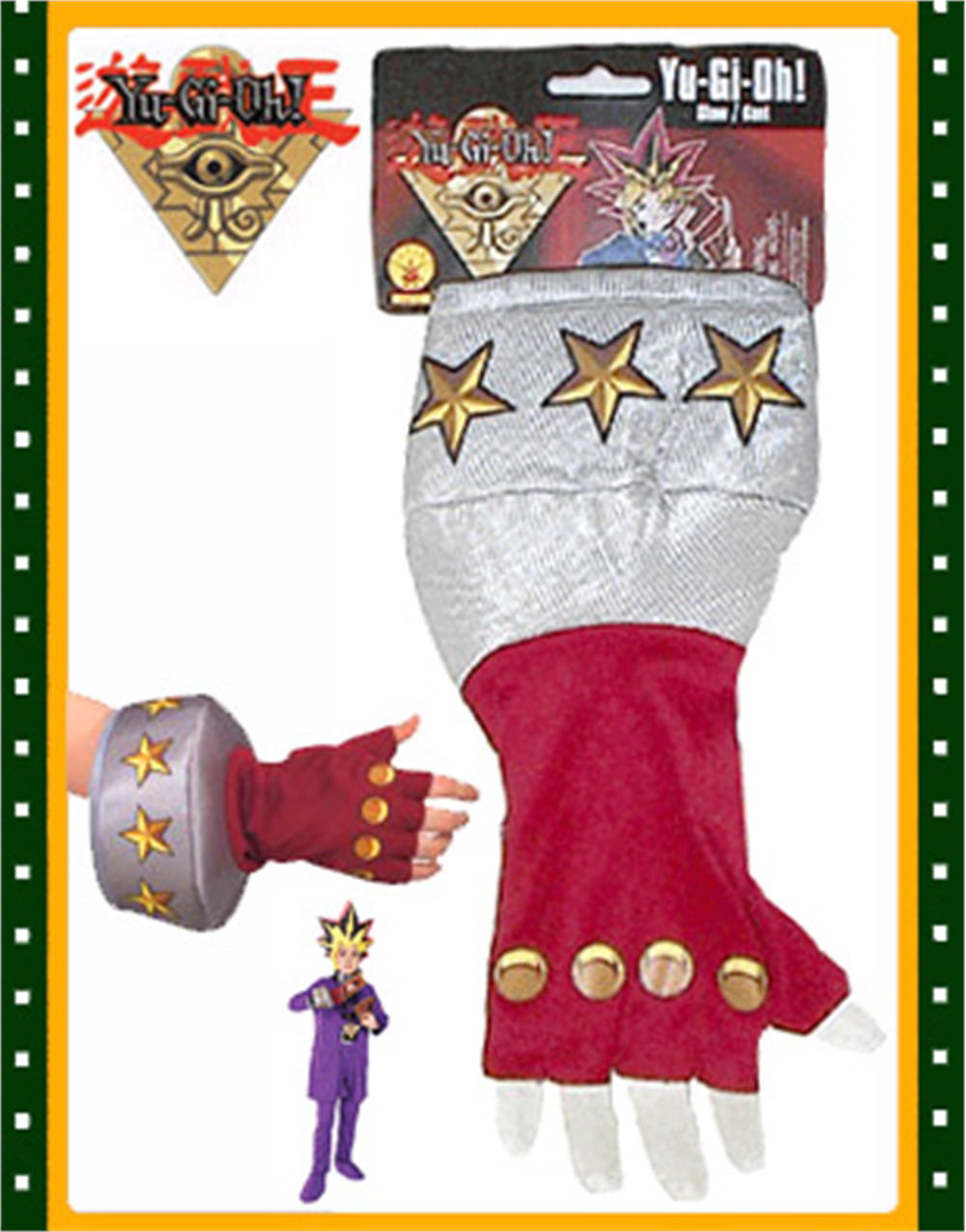 YuGiOh Dueling Gauntlet w/ Red Glove with Star Chips Cosplay Yu-Gi-Oh Costume