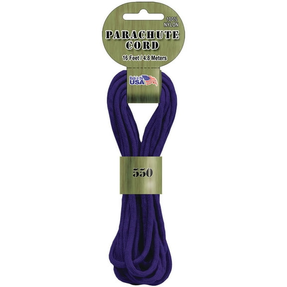 Pepperell Braiding Parachute Cord 4mmx16'-Purple