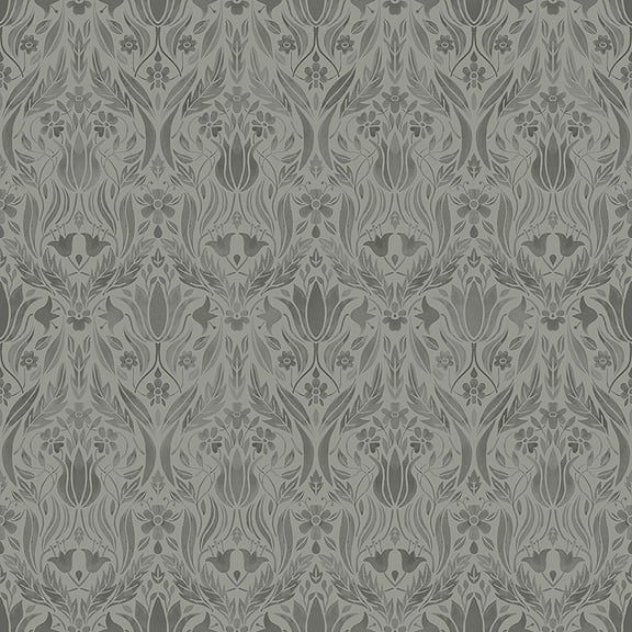 Midbec Marguerite Multicolor Damask Unpasted Non Woven Wallpaper, 20.5-in by 33-ft, 56.4 sq. ft.