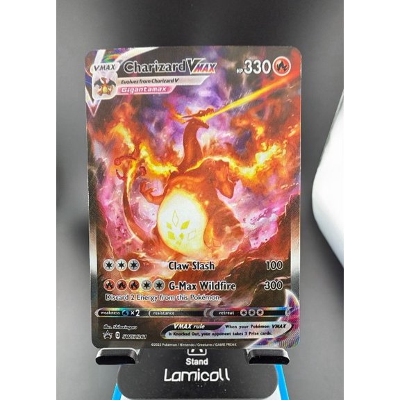 Collectible Near Mint Pokemon 2022 Charizard VMAX FA Black Star Promo Holo #SWSH261