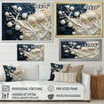 thumbnail image 4 of Designart "Collage Of Blue And White Coral Blossoms I" Coastal Coral Under Water Floater Framed Wall Art Living Room, 4 of 5