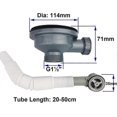thumbnail image 2 of 114 mm 1? "stainless steel kitchen sink strainer basket with overflow sink drain, 2 of 4
