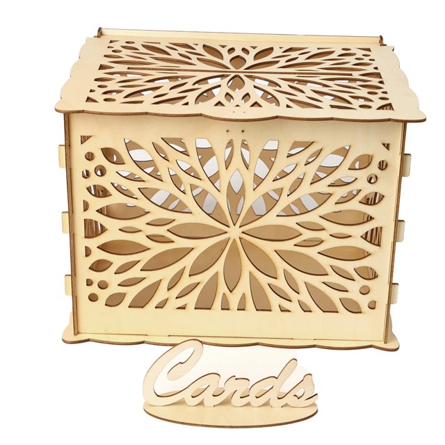 Yuarrent Caja de tarjeta de boda elegante tarjeta DIY reutilizable personalizado plegable sobre cajas de tarjetas de regalo para recepción de boda fiesta Kits de decoración para fiestas JM01371 Yuarrent HA011943-04