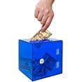 thumbnail image 5 of AdirOffice Acrylic 6 x 6 Locking Rear Door Suggestion Donation Box, Crystal Blue, 5 of 6