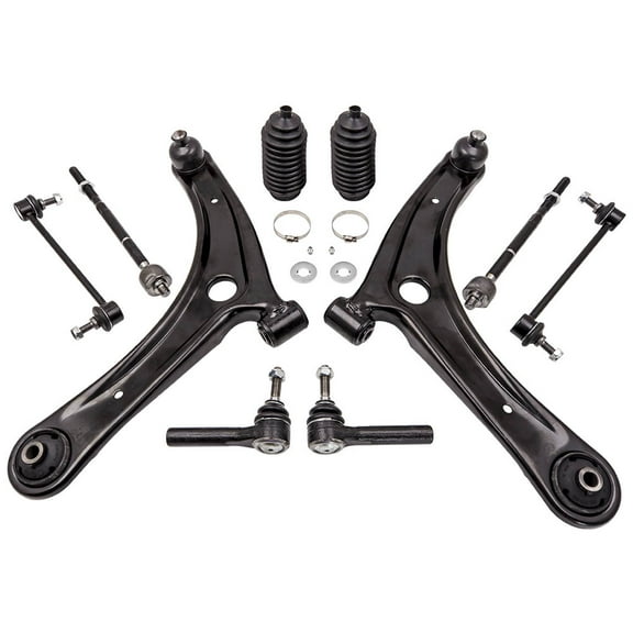 maXpeedingrods 10 PC Front Suspension Kit for Dodge Caliber 2007-2012, Jeep Patriot Compass 2007-2014, Front LCAs   Sway Bar End Links   Inner Outer Tie Rod Ends   Tie Rod Boots