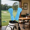 thumbnail image 4 of Yuyamidu Blue Golf Ball Golf Head Covers Waterproof PU Leather Golf Club Head Covers for Club Protective, Leopard Print Golf Accessory Gifts for Women Men, 4 of 8