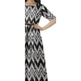 thumbnail image 5 of Moomaya Short Sleeve Midi Dress Printed Pleated Scoop Neck Elegant Work Dress, 5 of 6