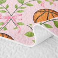 thumbnail image 5 of Erosebridal Teens Orange Basketball Bed Spread Queen,Kawaii Ribbon Bowknot Queen Coverlet Set Boys Girls, 5 of 7