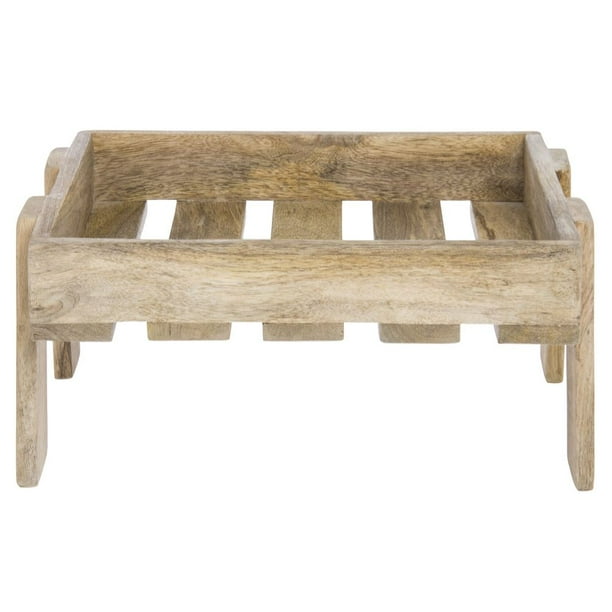 HUBERT Tall 1/2 Size Mango Wood Riser 14 1/4"L x 10 9/10"W x 6 1/2"H