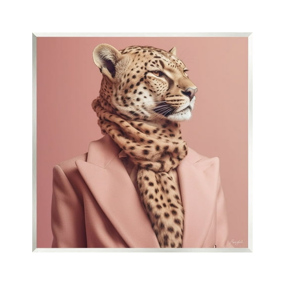 Stupell Industries Fashionable Cheetah Portrait Animals & Insects Painting Unframed Art Print Wall Art, 12 x 12