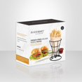 thumbnail image 2 of JS Gourmet - Support à Frites avec 2 Contenants à Trempette, Acier Noir, 2 of 2