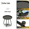 thumbnail image 6 of Patio Furniture Set 3 Piece Mixture Pattern PE Rattan Steel Frame Chair And Modern Round Table, Brown and Black , 6 of 8