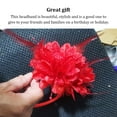 thumbnail image 4 of Diadema de pluma flor Sonducket para Mujeres en boda ceremonia y banquete Azul claro AP012180-08B, 4 of 6
