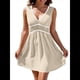 thumbnail image 2 of Vestido Reductor de Cintura, Cómodo, Informal, con Escote en V, Sin Mangas, para y Verano. Albaricoque XL, 2 of 5