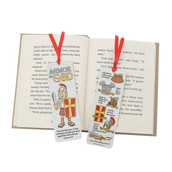 Laminated Armor of God Bookmarks, Stationery, Party Supplies, 48 Pieces