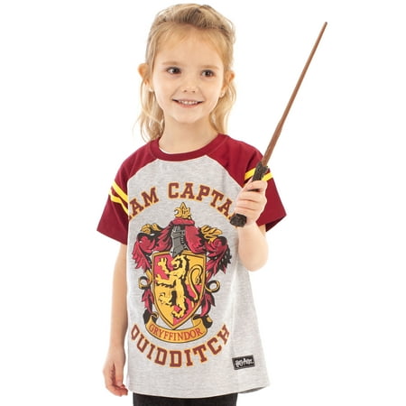 Harry Potter Gryffindor House Crest Girls Grey Short Sleeved T-Shirt | 9-10 Years | Made by Vanilla Underground