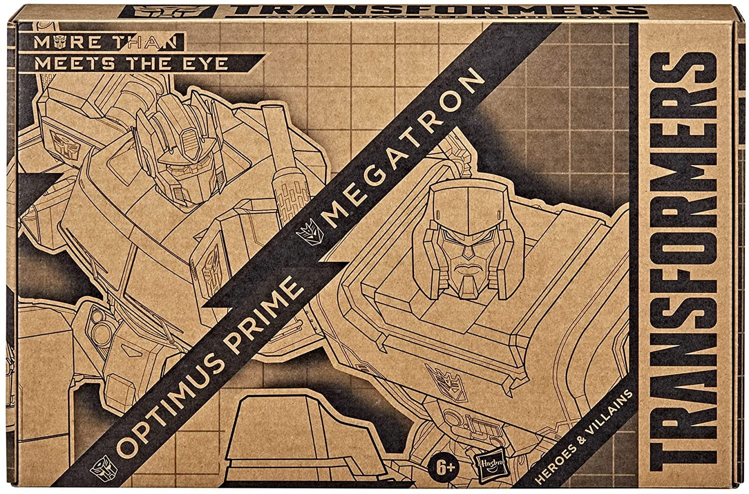 Transformers Heroes and Villains Optimus Prime and Megatron Action Figures, 2 Pack