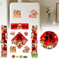 thumbnail image 2 of Horse Pattern Spring Couplets Set - 2026 Year of The Horse Chinese New Year Fu Character Door Clings, Window Decals, and Festival Home Blessing Decor, 2 of 5
