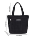 thumbnail image 3 of Gumesh Women Corduroy Tote Bag, Large Shoulder Hobo Bags Casual Handbags Big Capacity Shopping Work Bag, 3 of 7