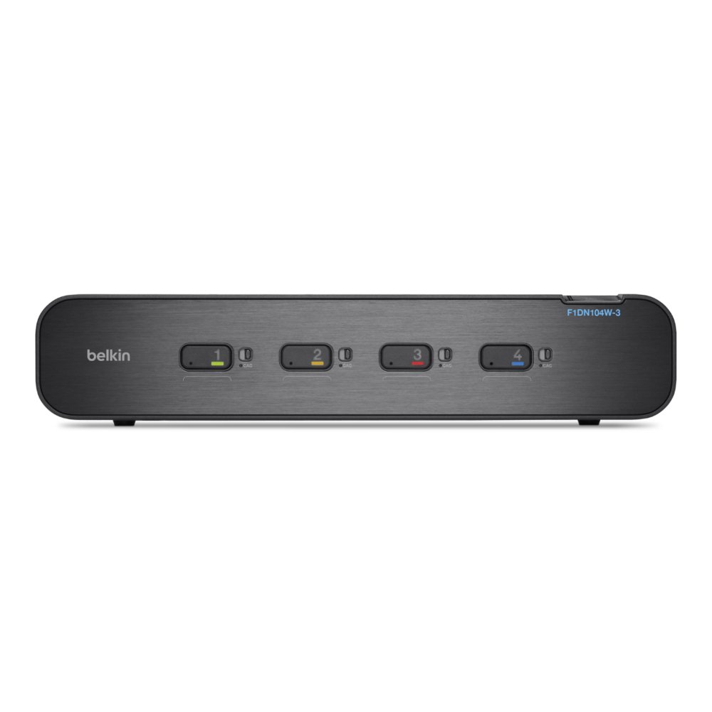 Belkin Secure DisplayPort KVM Switch, 4Port, DualHead with CAC