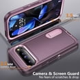 thumbnail image 2 of MISSUNNY for Google Pixel 9 Case/Pixel 9 Pro Case for Google Pixel 9 Phone Case with Built in Kickstand, Military Grade Protection Cover for Google Pixel 9/Pixel 9 Pro (Night Purple/Baby Pink), 2 of 4