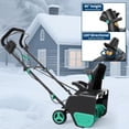 thumbnail image 5 of Garvee 20" Electric Snow Thrower, Corded Snow Blower with Dual LED Lights for Driveway Sidewalk, 120V, Green, 5 of 6