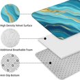 thumbnail image 5 of Blue Marble Gold Wave Pattern Bathroom Rugs Sets 3 Piece,Toilet Cover Set,Absorbent Non Slip Bathroom Mats Sets with U-Shaped Contour Rug Toilet Rug Set, 5 of 5