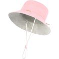 thumbnail image 1 of Toddler Kids Baby Girl Breathable Sun Hat Cotton Foldable 50+ SPF Protective, 1 of 5