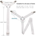 thumbnail image 3 of Clip triangular para sábanas de 6 lados, resistente, correas elásticas ajustables para sábanas, soporte de sujeción con pinza, clips triangulares entrecruzados para sábanas, se adapta a colchones, 3 of 7