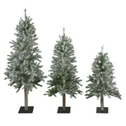 Ensemble de 3 arbres de Noël artificiels alpins afflués 5 '- Untel