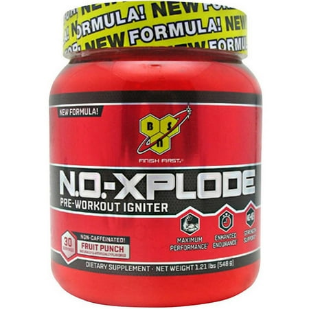 BSN N.O. Xplode, Pre Workout Powder, Fruit Punch, 30 Servings