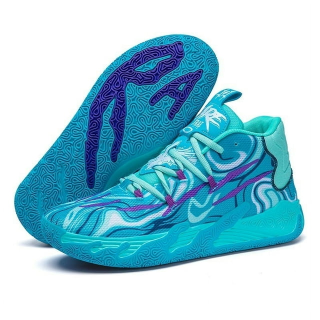 Bolognifi Espadrilles de Basketball Unisexes Respirantes Chaussures Athlétiques avec Design à Agencement Multicolore, Traction Dynamique Confort Toute la Journée pour Terrains Intérieurs/extérieurs