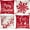 -, variant on 4Pcs Outdoor Christmas Pillows, Red Christmas Throw Pillows, Snowflakes Merry Christmas Let it Snow Deer Christmas Pillow Cases Holiday Pillow Covers 18x18 for Winter Home Decorations