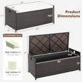 thumbnail image 3 of Costway  34 Gallon Patio Wicker Storage Deck Box W/Cushion Off White Backyard, 3 of 10