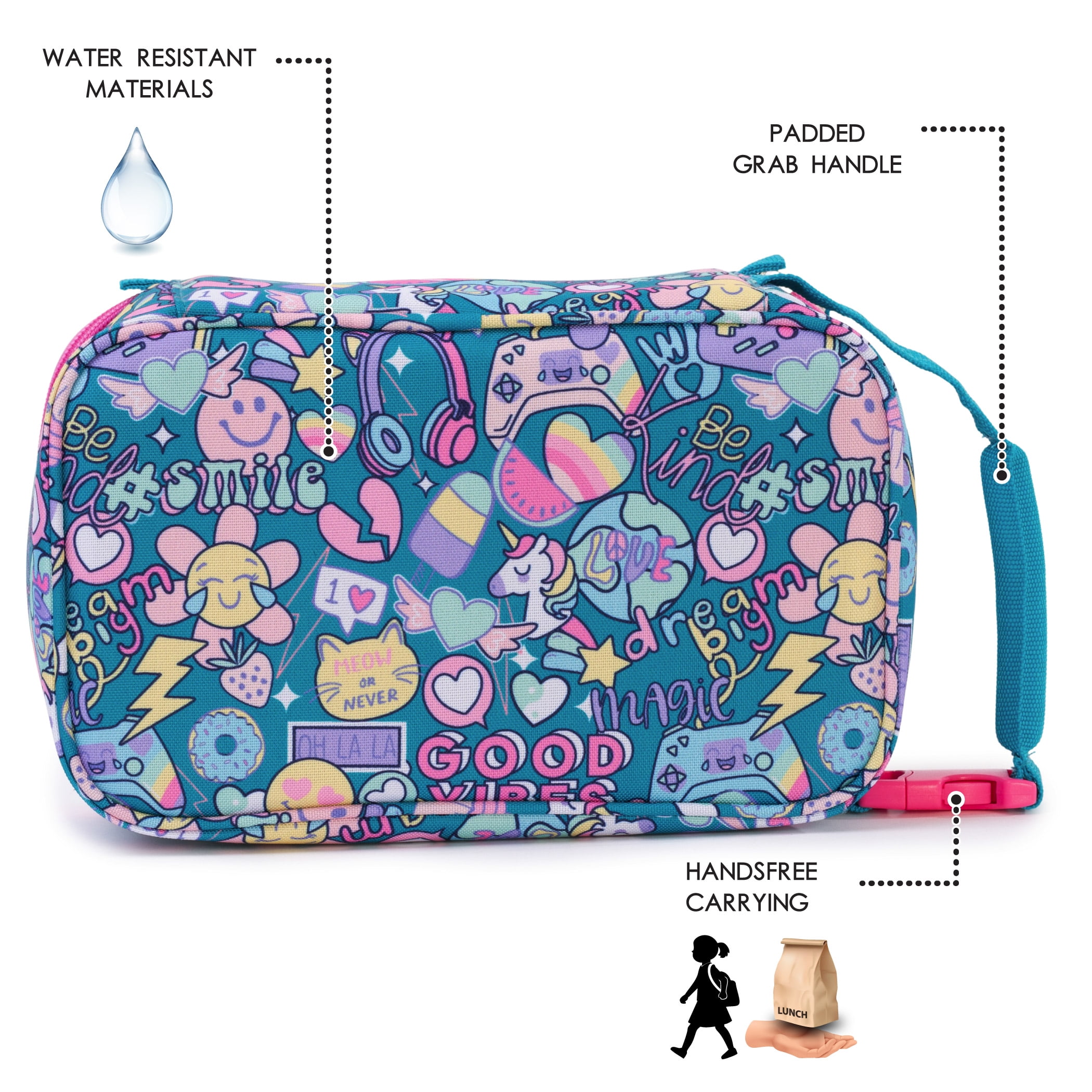 Sac à lunch isotherme pour Enfants Jetstream avec poignée rembourrée, Boîte à lunch pour l'école