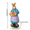 thumbnail image 2 of EIMELI Resin Crafts Rabbit with Carrot Decorations Spring Easter Decor Outdoor Courtyard Garden Figurines for Landscape, 2 of 8