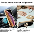 thumbnail image 2 of Compatible with iPhone Xs X Case [Magnetic Back] Slim Thin with Ring 360°Finger Stand Metal Electroplated Frame Full Body Shock-Absorption Bumper Soft Flexible Tup Mobile Cover-Black, 2 of 16