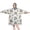 White Highland Cow, variant on Beige Highland Cow Boot Flower Pattern Wearable Oversized Blanket,Wearable Blanket Hoodie for Adults,Cozy Hooded Blankets with Super Pockets,Super Warm Fuzzy Pullover for Women & Men