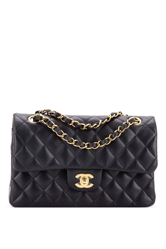 Pre-Owned Classic Double Flap Bag Quilted Lambskin Small By Rebag