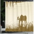thumbnail image 4 of Ambesonne Animal Shower Curtain, Lake River Forest Wild, 69"Wx84"L, Cream Sepia, 4 of 5