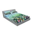 thumbnail image 2 of Ambesonne Floral Fitted Sheet & Pillow Sham Set, Flying Dandelions Art, Full, Multicolor, 2 of 2