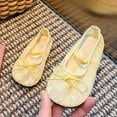 thumbnail image 2 of Gyujnb Girls' Lace Bow Mary Jane Flats Breathable Soft Sole Summer Casual Shoes, Closed Toe,2.5-3 Years, 2 of 5