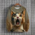 thumbnail image 3 of Suéter de otoño e invierno para hombre con estampado 3D de animales, suéter deportivo para ciclismo, suéter cálido, moda urbana, informal, parodia para hombre, 3 of 5