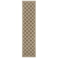 thumbnail image 2 of SAFAVIEH Beach House Nima Trellis Indoor/Outdoor Runner Rug Beige/Cream, 2' x 8', 2 of 5