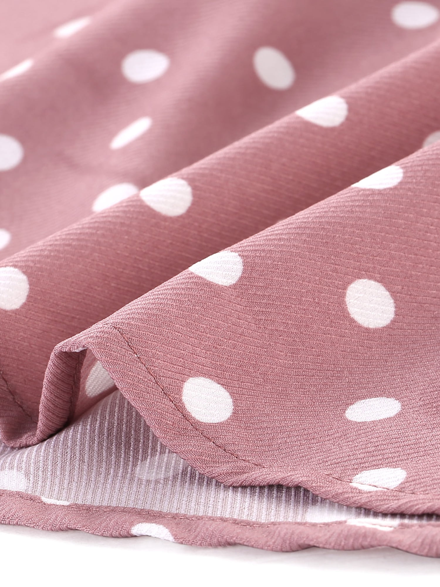 DARING DIVA Polka Dots Peter Pan Collar Above Knee Dress M Pink