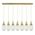 thumbnail image 4 of Innovations Lighting  Malone - 7 Light 6" Cord Hung Linear Pendant Clear/Brushed Brass, 4 of 5