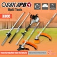 thumbnail image 2 of Legahome 4 in 1 String Trimmer, Gas Powered Weed Eater Multi-Functional Trimming Tool for Lawn Care, 33CC 2-Cycle Grass Trimmer with Gas Pole Saw, Hedge Trimmer, Grass Trimmer, Brush Cutter, Orange, 2 of 11