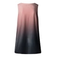 thumbnail image 3 of Playeras,Blusas y Tops,Ropa para Mujer Tallas grandes Camiseta sin mangas de verano para mujer Camiseta sin mangas con estampado degradado Camiseta sin mangas con cuello en V (Purple, M), 3 of 5