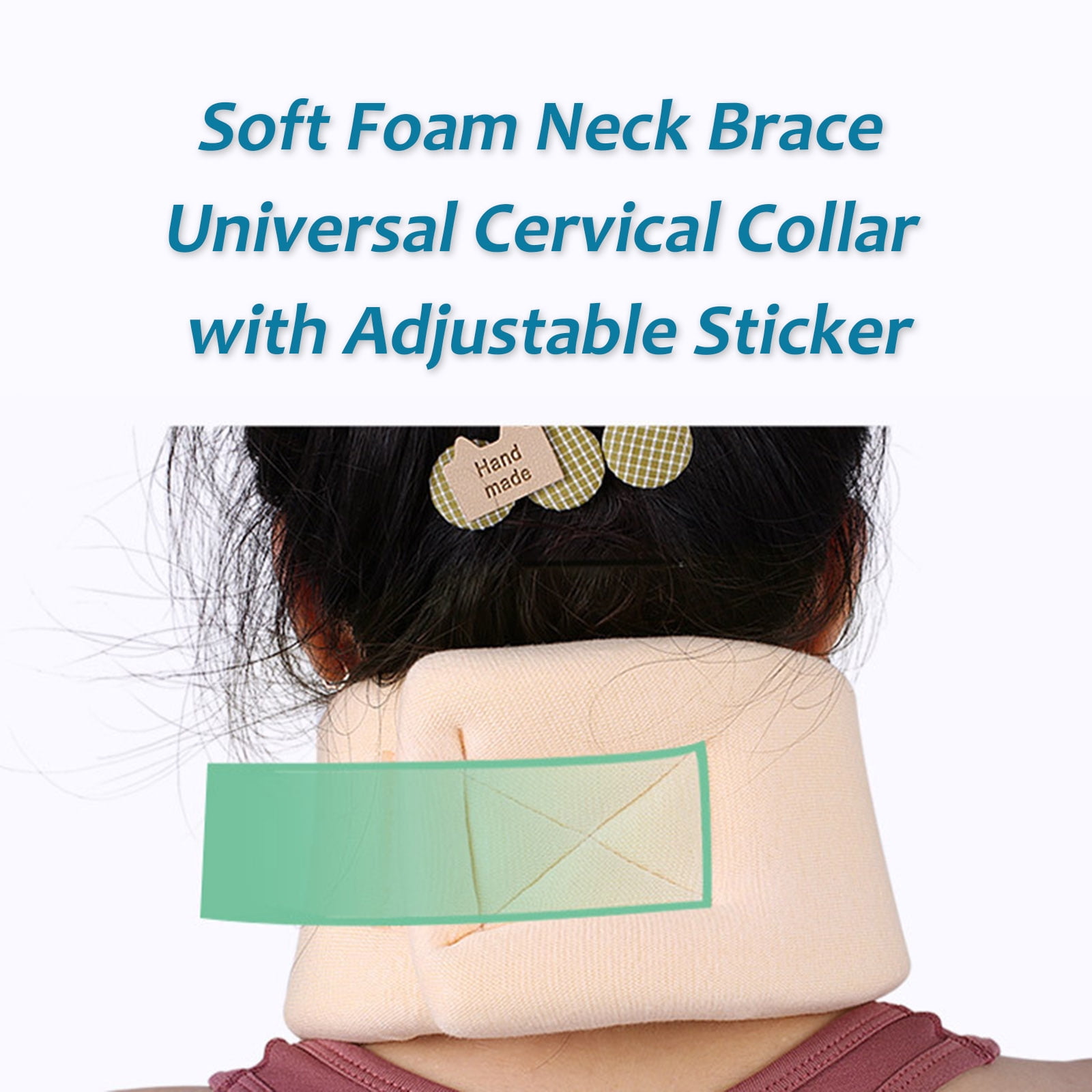 MIXFEER Soft Foam Neck Brace Universal Cervical Collar Adjustable Neck Support Brace for