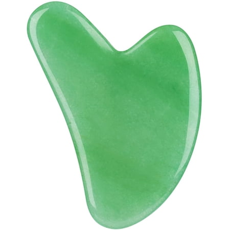GuaSha Facial Tool Nature Jade Stone Guasha Massage Tool Skin Supplies Heart-Shaped Body Massage Faux Jade Face Massage Scraper Board for Body Dark Green